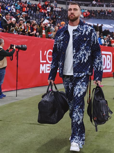 travis kelce louis vuitton robe|travis kelce style.